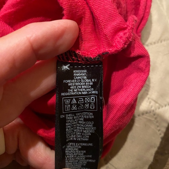 Dark Pink heart-shaped bodycon sleeveless dress by Forever 21 size small - Picture 5 of 6